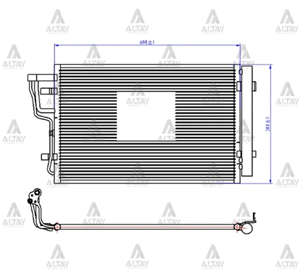 RADYATÖR KLİMA I-30 2007-2011 / CEED 2008-2011 BENZİNLİ BRAZING 97606 2H000 ürün görseli