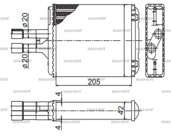 RADYATÖR KALORİFER VECTRA B 1995-2003 MEKANİK KLIMASIZ 1843107 1843215 - Resim 2