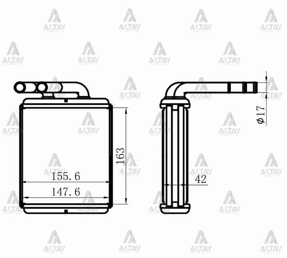 RADYATÖR KALORİFER H-100 KAMYONET 1994-2005 BRAZING 97211 4B000 ürün görseli