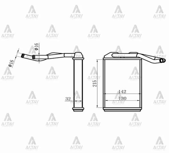 RADYATÖR KALORİFER COROLLA 1993-1998 AE101 BRAZING 87107 12420 ürün görseli