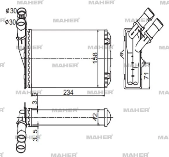RADYATÖR KALORİFER BERLINGO 1996-2008 / PARTNER 1996-2008 MEKANİK 644878 - Resim 2