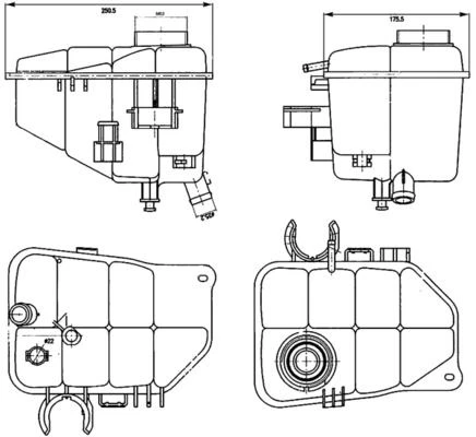 RADYATOR YEDEK SU DEPOSU MERCEDES W203 CL203 S203 C209 A209 A2035000049 ürün görseli 1
