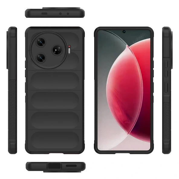 Tecno Spark 30 Pro Kılıf Esnek TPU Oyuklu Arka Yüzey Tasarımlı Etnik Silikon Kapak - Resim 4