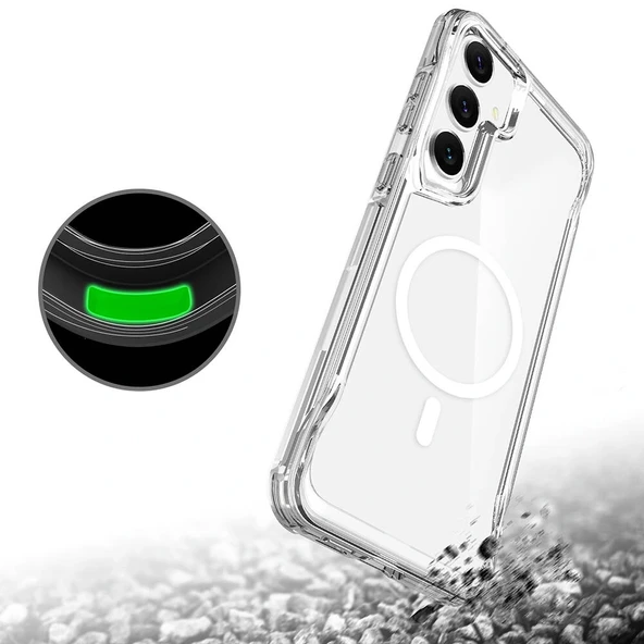 Samsung S24 Plus Kılıf M-safe Şarj Özellikli T-Max M-safe Kapak - Resim 5