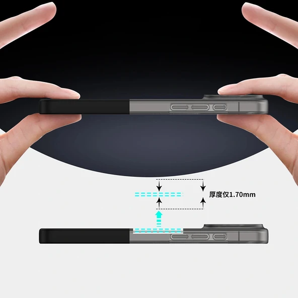 iPhone 16 Pro Kılıf M-Safe Şarj Özellikli Mıknatıslı Duble Kapak - Resim 3