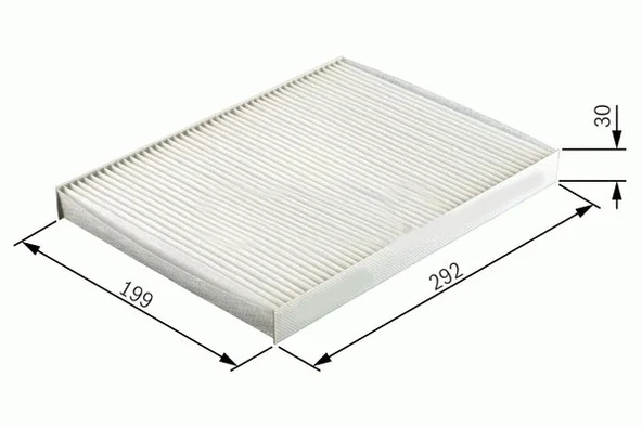 POLEN FİLTRESİ DİKDÖRTGEN ASTRA G 1998-2004 - ASTRA H 2004-2014 -ZAFIRA A 1998-2010 1.4-1.6-1.8-2.0T-165 1808610 6808606 90520689 13175553 ürün görseli 1