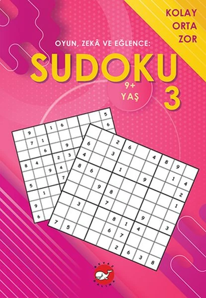 Oyun, Zeka ve Eğlence: Sudoku 3 Kolay, Orta, Zor (9+ Yaş) ürün görseli