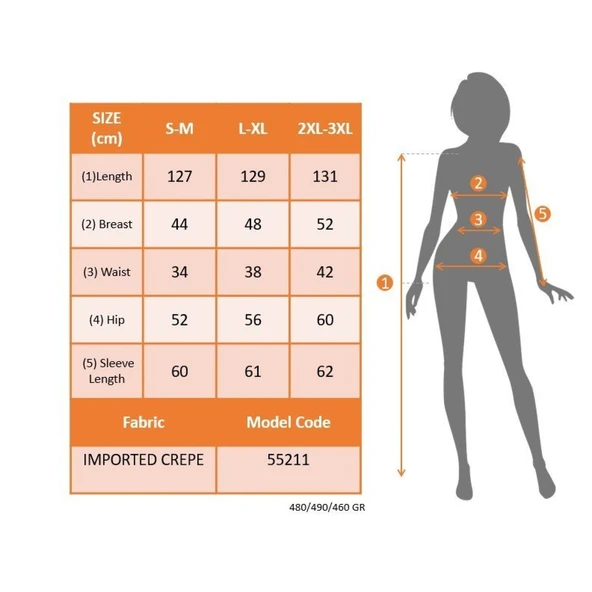 Lucky Life Kadın Uzun Kollu Kruvaze Yakalı Belden çapraz Detaylı çift Renkli Midi Ithal Krep Elbise - 5