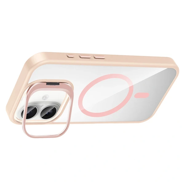 iPhone 16 Plus Kılıf Standlı ve Kamera Lens Hediyeli M-Safe Şarj Özellikli Etro Kapak - Resim 9