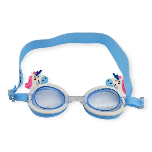 Çocuk Yüzücü Gözlüğü Silikon Taşıma Çantalı Pony - 9014
