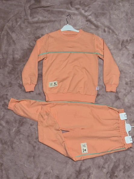 BİÇOMİ 4-10 yaş kız çocuk pembe Armalı yeşilbiye detaylı alt üst ikili takım ürün görseli