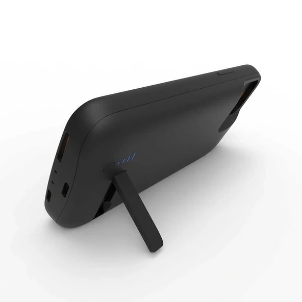 iPhone 11 Pro Standlı Led Göstergeli Şarjlı Kılıf 5000mAh - Resim 5