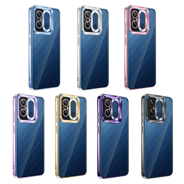 Xiaomi Redmi 12C Kılıf Kamera Korumalı Logo Gösteren Omega Kapak - Resim 11