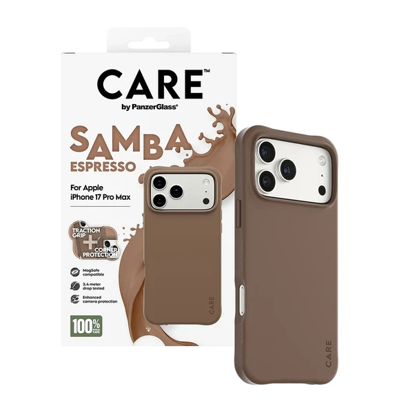 Panzerglass CARE Apple iPhone 17 Pro Max Fashionable Case Samba Magsafe Kılıf Espresso - Resim 4