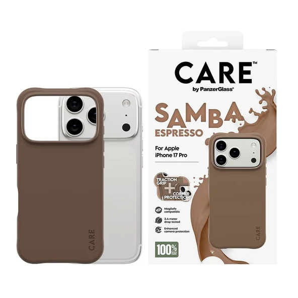 Panzerglass CARE Apple iPhone 17 Pro Fashionable Case Samba Magsafe Kılıf Espresso ürün görseli