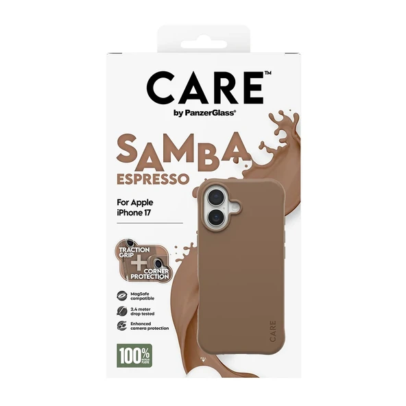 Panzerglass CARE Apple iPhone 17 Fashionable Case Samba Magsafe Kılıf Espresso - Resim 4