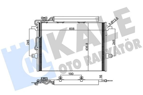 KLIMA RADYATORU MERCEDES W211 S211 C219 KURUTUCULU A2115001154 ürün görseli
