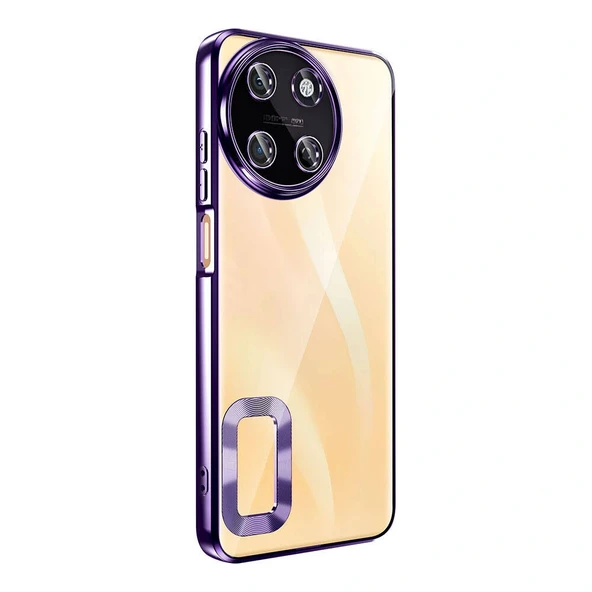 Realme 11 4G Kılıf Kamera Korumalı Logo Gösteren Omega Kapak - Resim 3