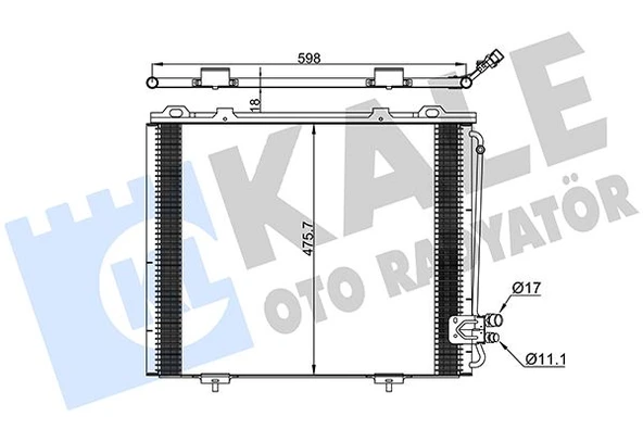 KLIMA RADYATORU MERCEDES E-CLASS W210 1996-2002 A2108300270 ürün görseli
