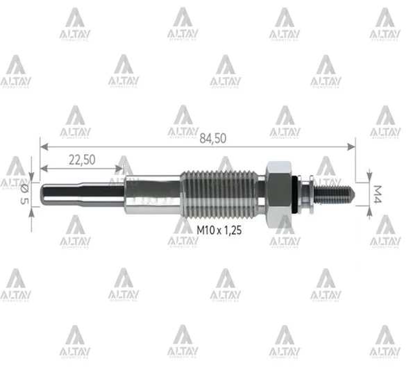 KIZDIRMA BUJİSİ (ISITMA) L-200 2000-2006 ŞOKLU 125. MD301950 (10 ADET) ürün görseli 1