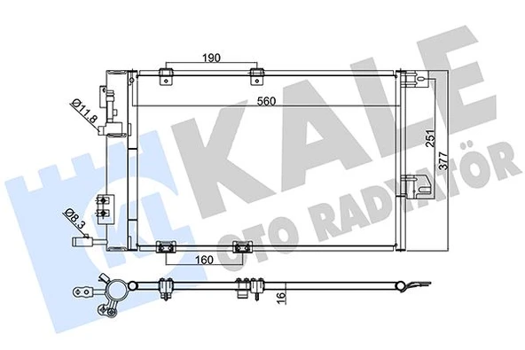 KLİMA KONDENSERİ ASTRA G-ZAFIRA 1.2 165-1.4 165-1.6 165-1.8 165-2.0 165 AL/AL 580X378X16 1850055 93170621 1850074 24431901 ürün görseli