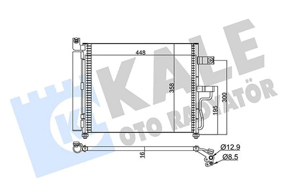 KLİMA KONDENSERİ ACCENT-ACCENT 2 AL/AL 448X370X16 9760625600 ürün görseli