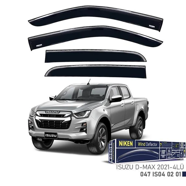 KROMLU CAM RÜZGARLIĞI ISUZU D-MAX 2021- 4LÜ ürün görseli