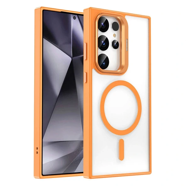 Samsung S24 Ultra Kılıf M-safe Şarj Özellikli Standlı M-safe Klon Kapak ürün görseli