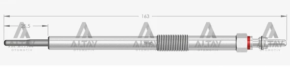 KIZDIRMA BUJİSİ (ISITMA) PICKUP NAVARA 2015 / MASTER 3 2013 2.3 DCI 110651492R (10 ADET) ürün görseli 1