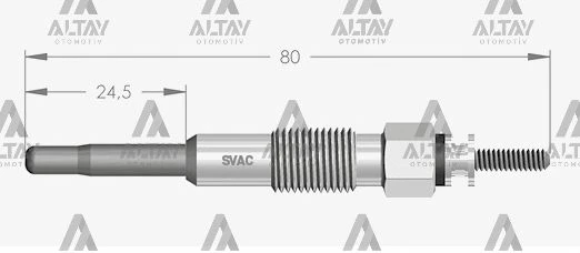 KIZDIRMA BUJİSİ (ISITMA) DUCATO 2.8D / IVECO DAILY / CITROEN JUMPER 2.8 HDI 115. 500316493 (10 ADET) ürün görseli 1