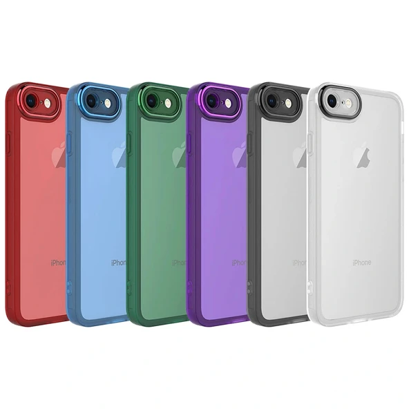 iPhone 8 Kılıf Kamera Korumalı Transparan Post Kapak - Resim 2