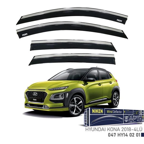 KROMLU CAM RÜZGARLIĞI HYUNDAI KONA 2018- 4LÜ ürün görseli