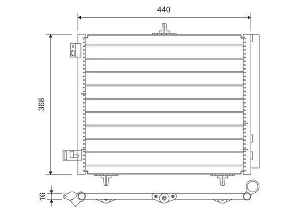 KONDENSER P207-P208-P1007-P2008 2005-C2-C3-C3 2 2003DS 3 2014 1.4 1.6HDI KURUTUCU İLE AL/AL 42010371101 6 6455 JF 96530359 6455 AL 6455 HA ürün görseli