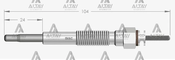 KIZDIRMA BUJİSİ (ISITMA) LAND CRUISER 3.0 TD / LAND CRUISER PRADO 3.0 D-4D / PICNIC 2.2 D / 4 RUNNER 3.0 TD 115 1985067020 (10 ADET) ürün görseli 1