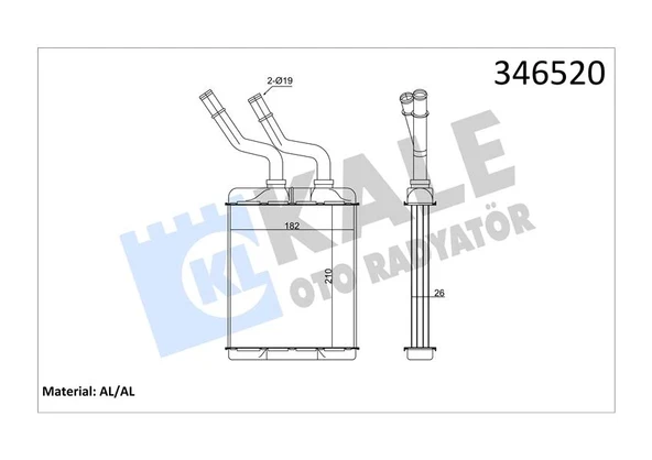 KALORİFER RADYATÖRÜ ALFA ROMEO 147-156-GT 46799655 ürün görseli