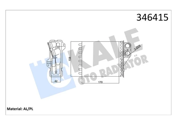 KALORİFER RADYATÖRÜ LOGAN 2005DUSTER 2010SANDERO 2010 170X158 6001547484 ürün görseli