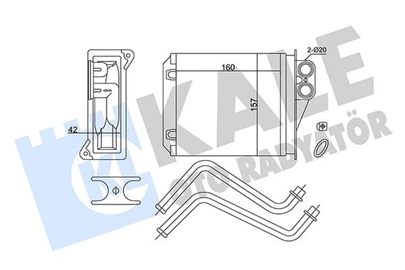 KALORIFER RADYATORU ARKA MERCEDES SPRINTER B906 2006 . VW CRAFTER 1930-1935-50 2006 A0038359001 ürün görseli