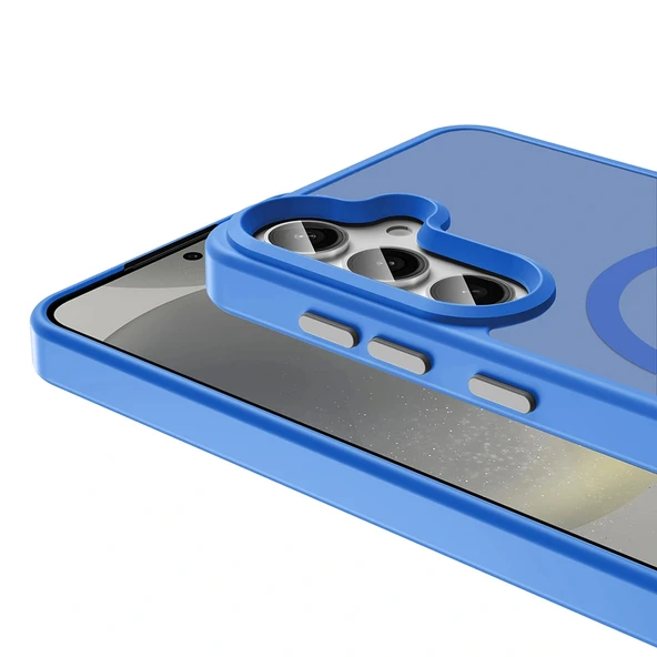 Samsung S25 Plus Kılıf M-safe Şarj Özellikli Mat Arka Yüzey Sio Kapak - Resim 11