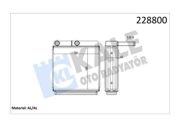 KALORİFER RADYATÖRÜ J9 1 SIRA ALB SİSTEM P 80767 ürün görseli