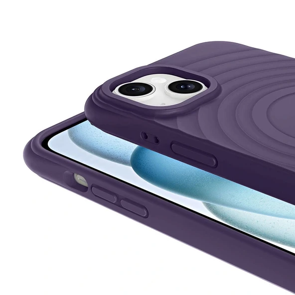 iPhone 14 Plus M-safe Şarj Özellikli Airbagli Mat Görünümlü Hepi Kapak - Resim 9