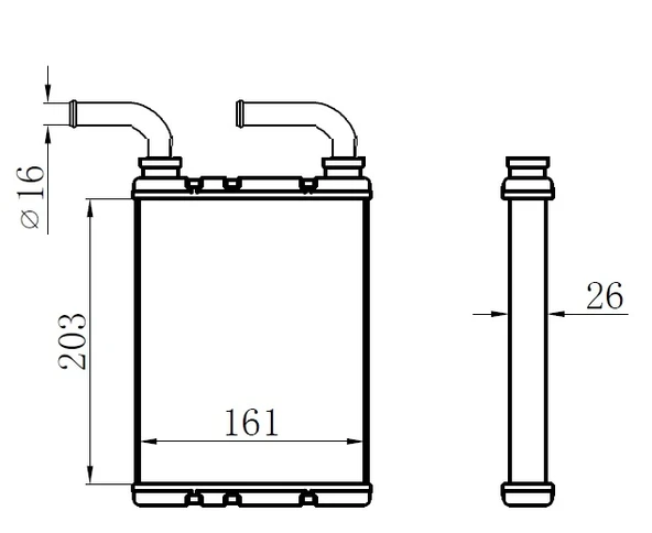 KALORİFER RADYATÖRÜ BRAZİNG FLUENCE DÜZ ÇIKIŞ BORULU 203101661029 A/M 924147094R ürün görseli