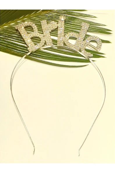 Monalisa Home Taşlı BRİDE Yazılı Gelin Taçı ürün görseli 1