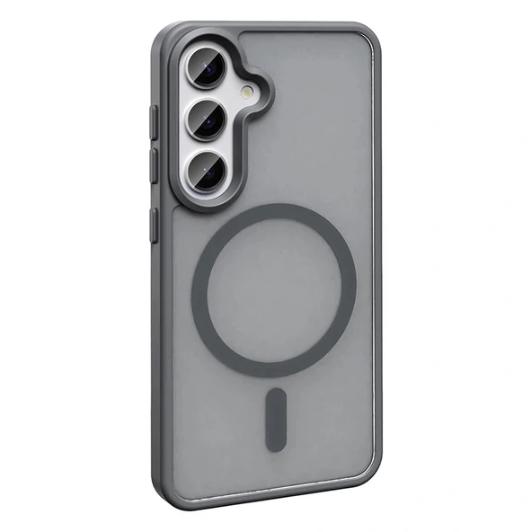 Samsung S25 Plus Kılıf M-safe Şarj Özellikli Mat Arka Yüzey Sio Kapak - Resim 4