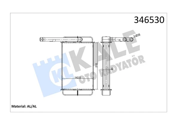KALORIFER RADYATORU TRANSIT 2.0 2.5D 1985-1992 T12 T15 1992-2000 BRAZING 89VW18476BA 1628214 1628392 ürün görseli