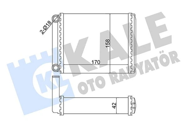 KALORIFER RADYATORU MERCEDES SPRINTER B901B904 1995-2006 A0038353501 ürün görseli