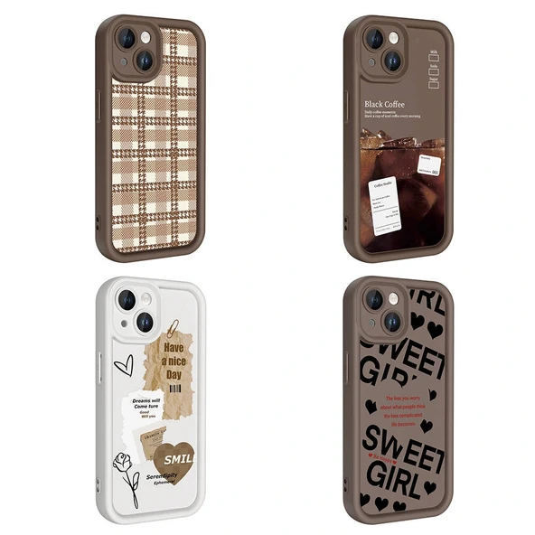 iPhone 15 Kılıf Kamera Korumalı Baskılı Arka Yüzey Klas Kapak - Resim 9