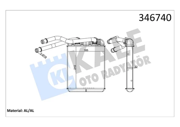 KALORİFER RADYATÖRÜ VW TOUAREG 2002 AUDİ Q7 2010 7L0819031 7L0819031A 95557232600 ürün görseli