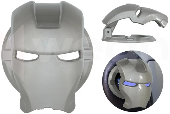 IRON MAN START STOP KORUYUCU KAPAK GRİ AKSESUAR - Resim 5
