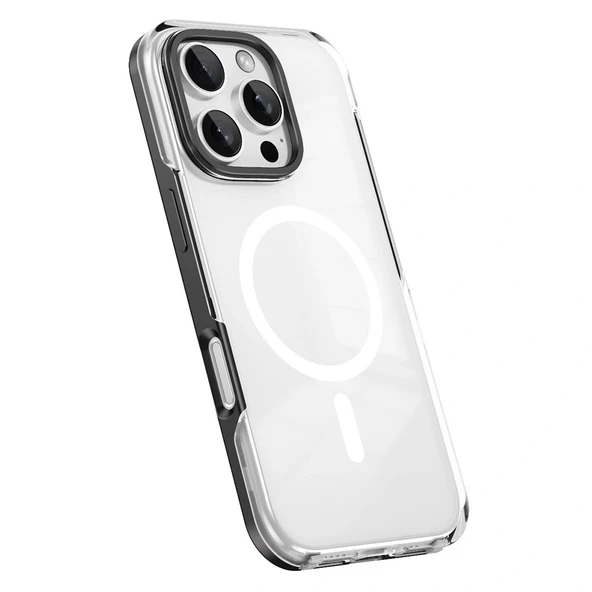 iPhone 16 Pro Kılıf M-safe Şarj Özellikli Çıkarılabilir Arka Yüzeyli Polar Kapak - Resim 4