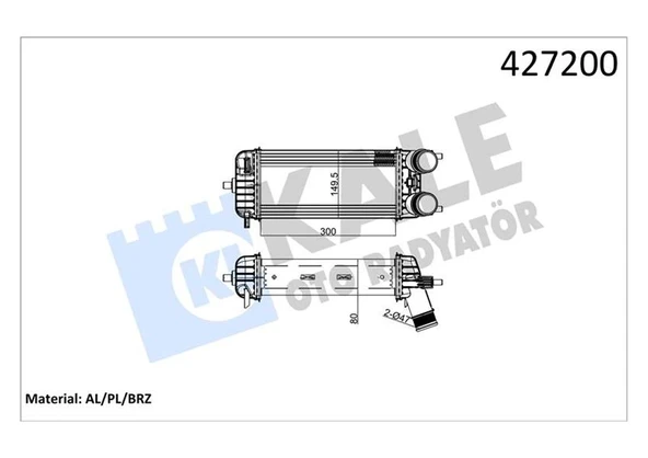 INTERCOOLER COURIER FIESTA 1.5TDCI 1.6TDCI 2018 JT766K775BA JT766K775DA ürün görseli